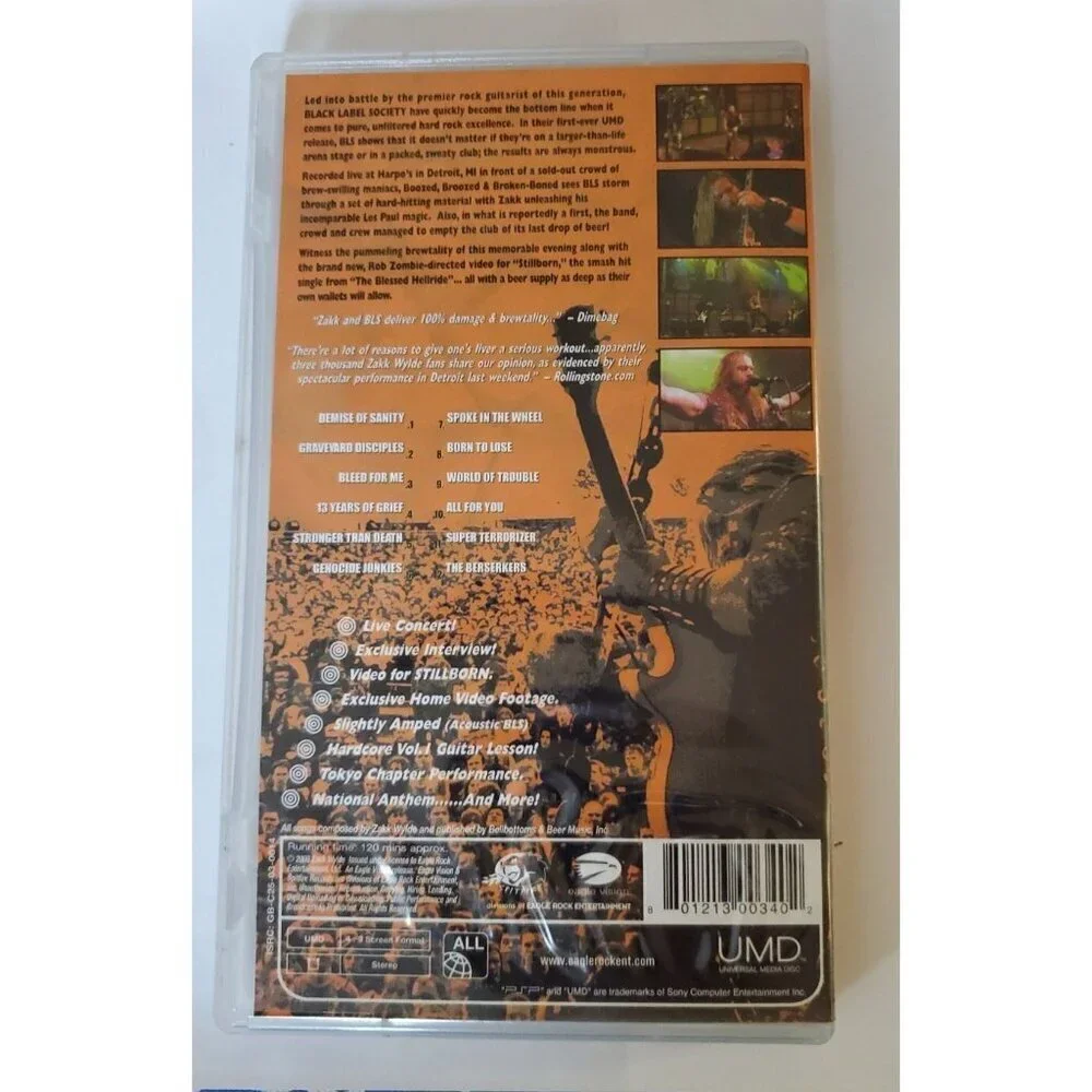 Sony PSP : Zakk Wyldes Black Label Society - Boozed VideoGames